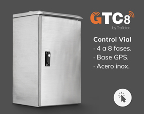 Controlador GTC8: Control Vial, 4 a 8 fases, Base GPS, Acero inoxidable