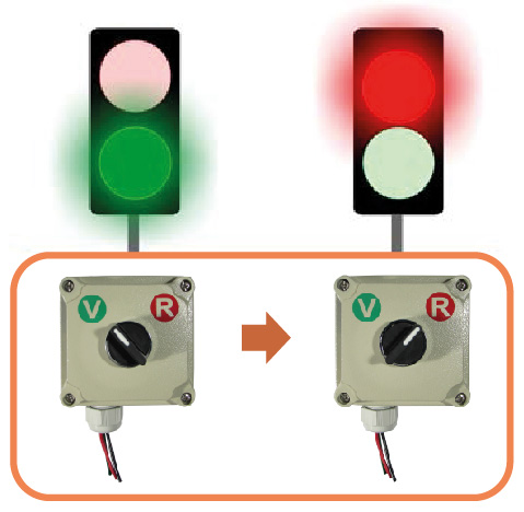 Selectores manuales para semáforo