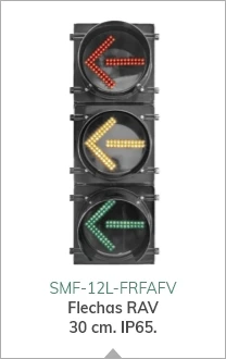 Semáforo LED para uso vial con lámpara de flecha de 30 cm