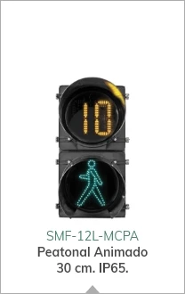 Semáforo peatonal animado con lámpara LED de 30 cm