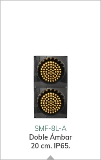 Semáforo LED para uso vial con lámpara de 20 cm (8") de diámetro