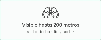Visible hasta 200 m