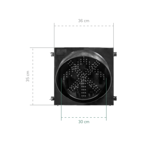 Semafòro LED cruz flecha de 30 cm - SMF-IND-12L-XF
