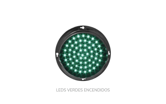 Semáforo LED Industrial Rojo-Verde 12.5 cm. - SMF-IND-12L-XF