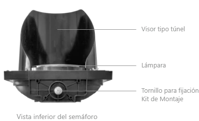 Semáforo LED Preventivo con Panel Solar